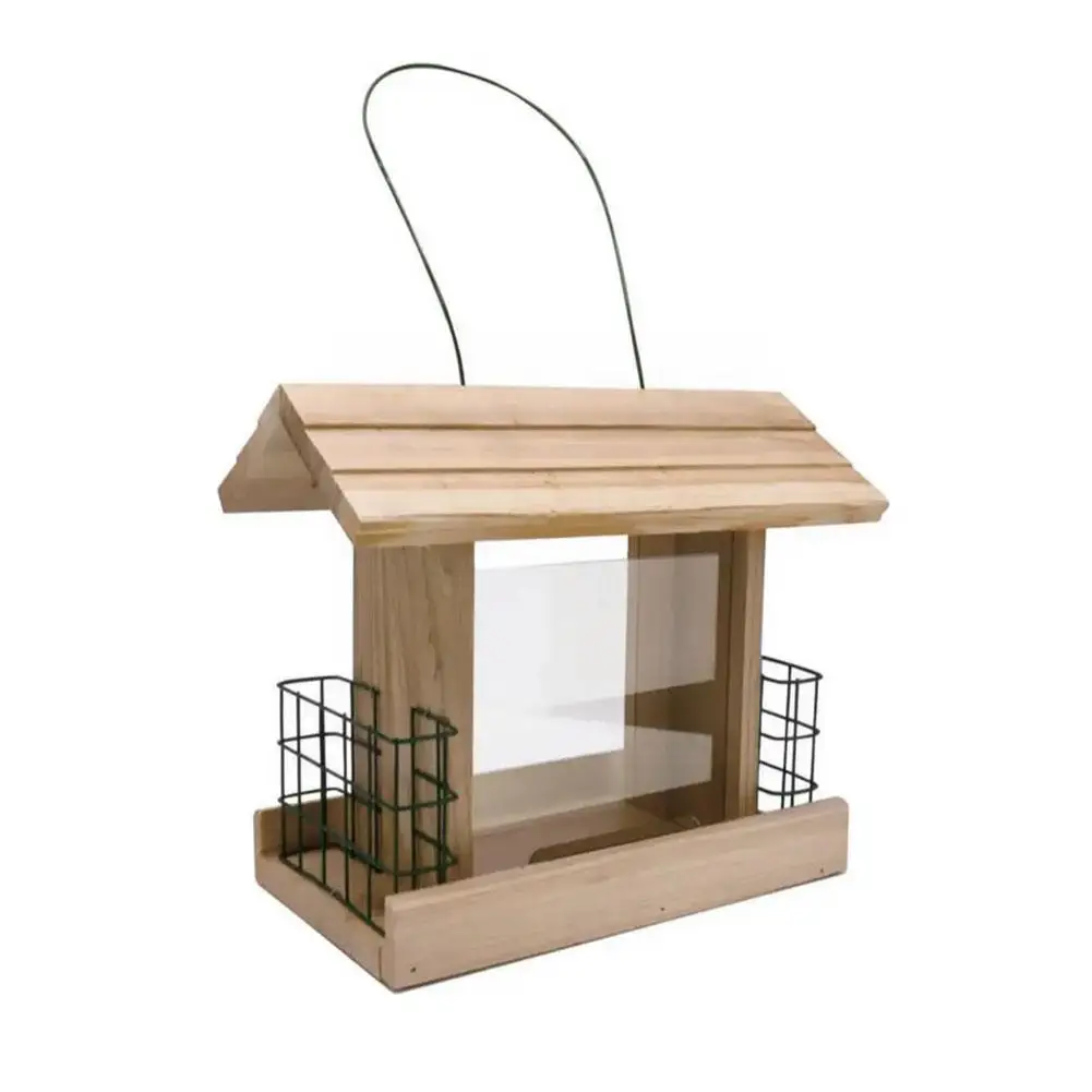 

Wooden Hummingbird House With Hanging Rope Outdoor Hanging Box Home Food Feeder Balcony Gardening Diy Decoration B F3n8