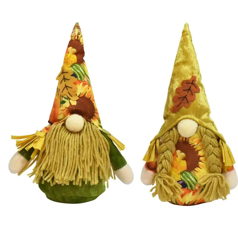 

Sunflower Dwarf Plush Toy Autumn Harvest Gnomes Plush Doll Farmhouse Rustic Festival Kitchen Decor Handmade Scandinavian Tomte