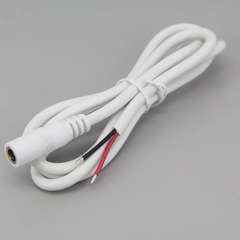 Белый медный провод 0 2 м/1 м 18awg 7A DC папа мама кабель питания удлинитель 5 мм x 1 5525 x2