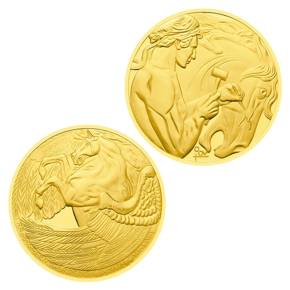 

Greek Mythology Pegasus Collectible Gold Plated Souvenir Coin Basso-relievo Collection Gift Commemorative Coin