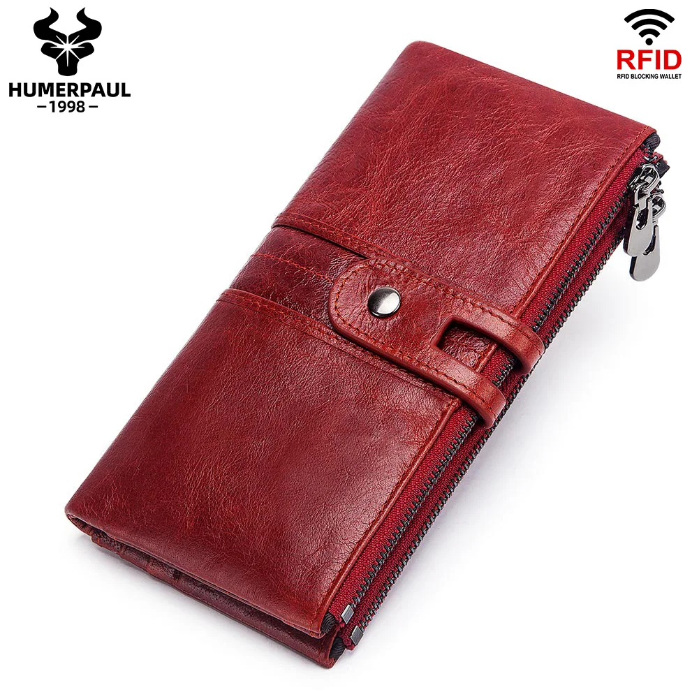 LAREET Женский Длинный Кошелек-клатч Из Натуральной Кожи RFID-блокирующий Держатель