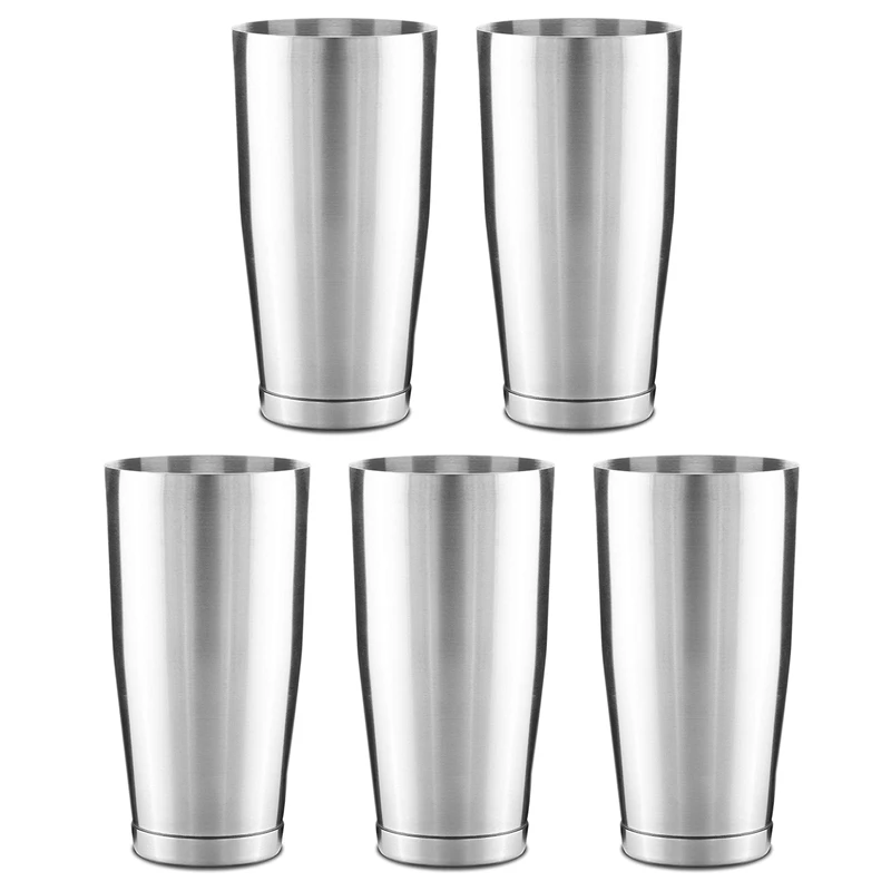 

5X Premium Cocktail Shaker Set-Piece Pro Boston Shaker Set. Unweighted Martini Drink Shaker Made From