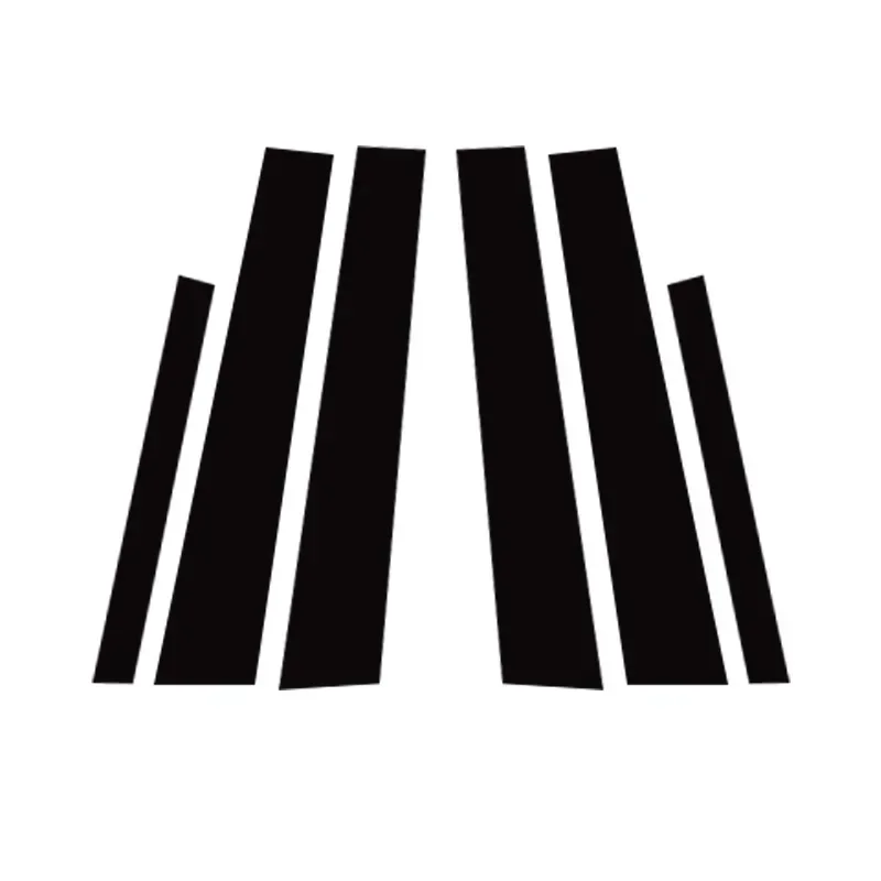 

6 шт. глянцевый черный для Acura TSX 2004 2005 2006 2007 2008 автомобильные стойки, дверные окна, B C, наклейки на колонку, внешние детали