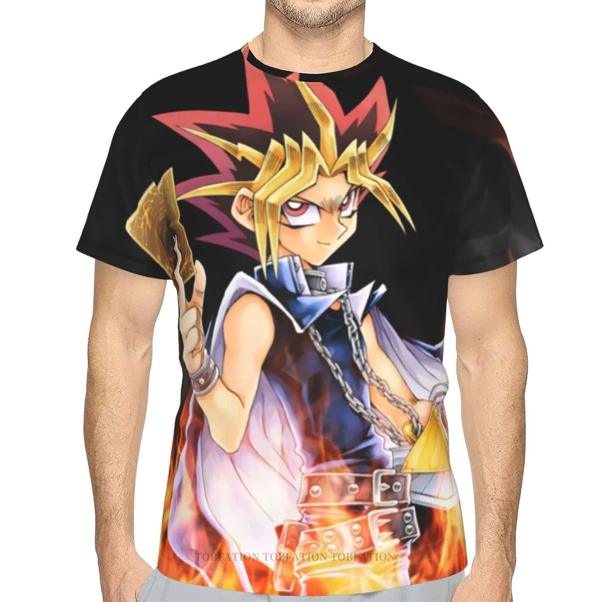 

Yami Fire 3D Printed T Shirt For Man YuGiOh Card Game Unisex Polyester Loose Fitness Tops Hip Hop Beach Male Tees