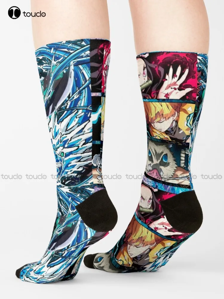 

Kimetsu No Yaiba Demon Slayer Demonslayer Socks Thin Socks Women Personalized Custom 360° Digital Print Gift Harajuku Colorful