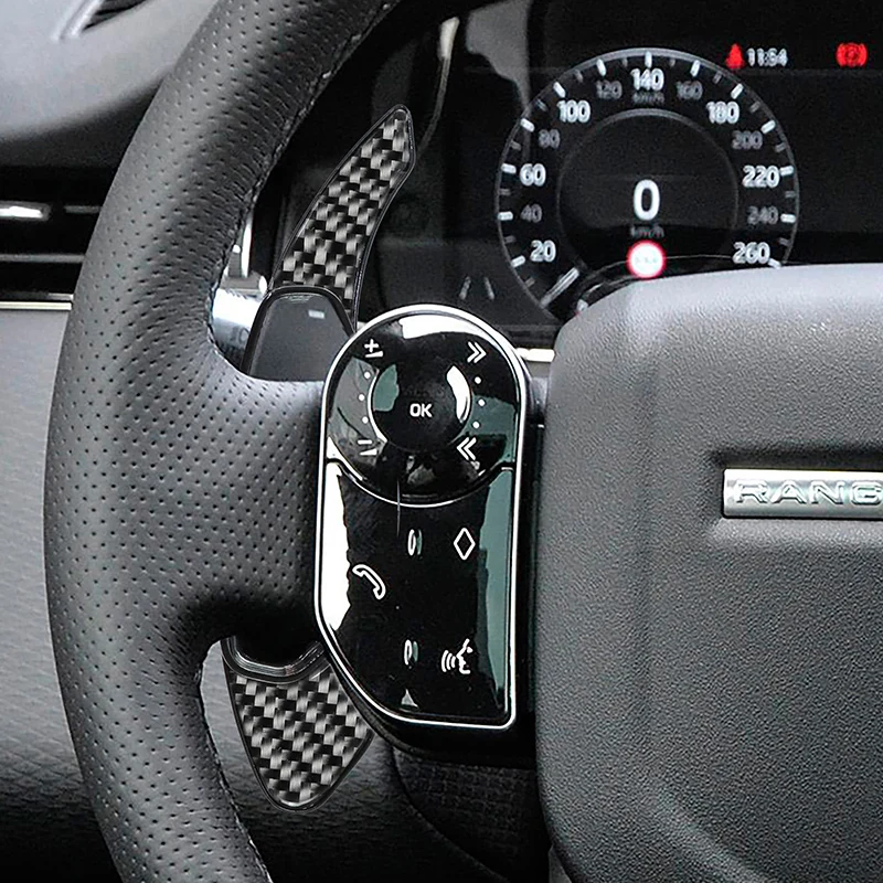 

For Land Range Rover Evoque Discovery Velar Sinhaeng Sport Car Interior Carbon Fibre Steering Wheel Shift Paddles DSG Shifter