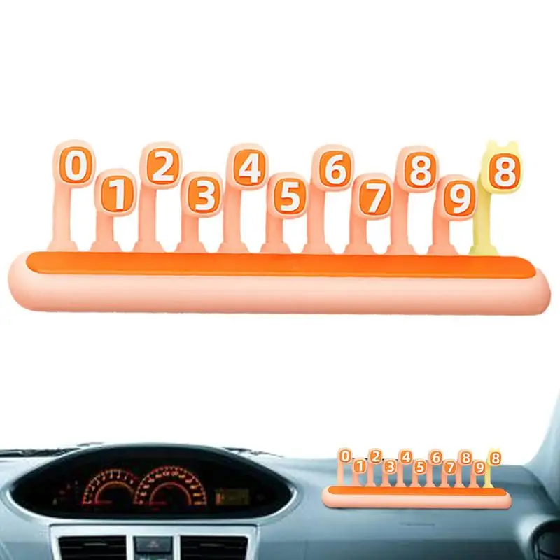 

Parking Number Plate Luminous Car Temporary Parking Card Phone Number Plate Car Decorations Ornament Dashboard For Automotive