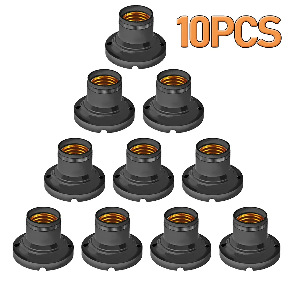 

10pcs E27 Socket Adapter Cartridges E27 Lamp Holder Vintage Edison Lamp Holder Screw Bulb Base Retro Decor Lampholders Fixture