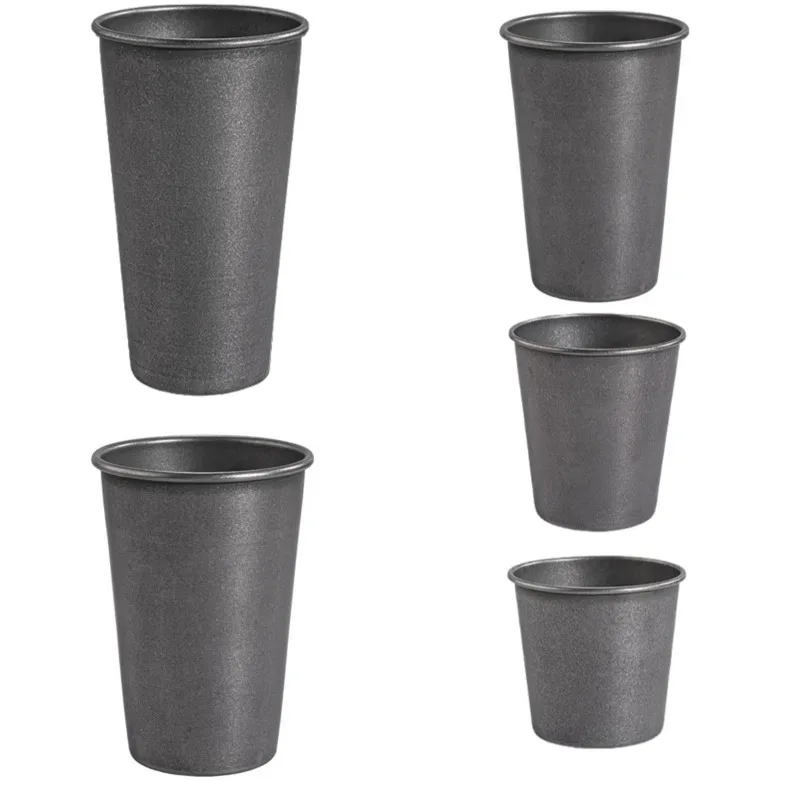 Ретро-серебристые стаканы из нержавеющей стали, складные кружки для кухни, офиса, путешествий на природе, кофе, чая, пива, вина, воды. (art.: 3920dd3939b2b) - 3920dd3939b2b
