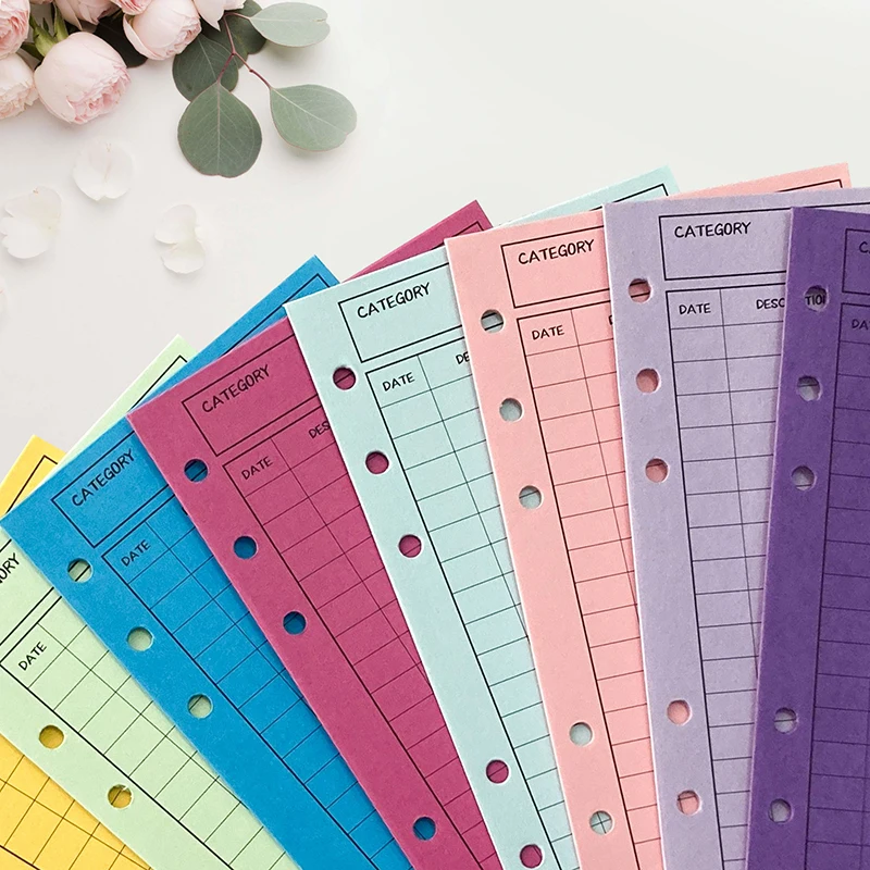 24pcs Budget Sheets Envelope Consumption Record Card Small Business Supplies 200g Paper  Postcards Invitation Extract Envelopes