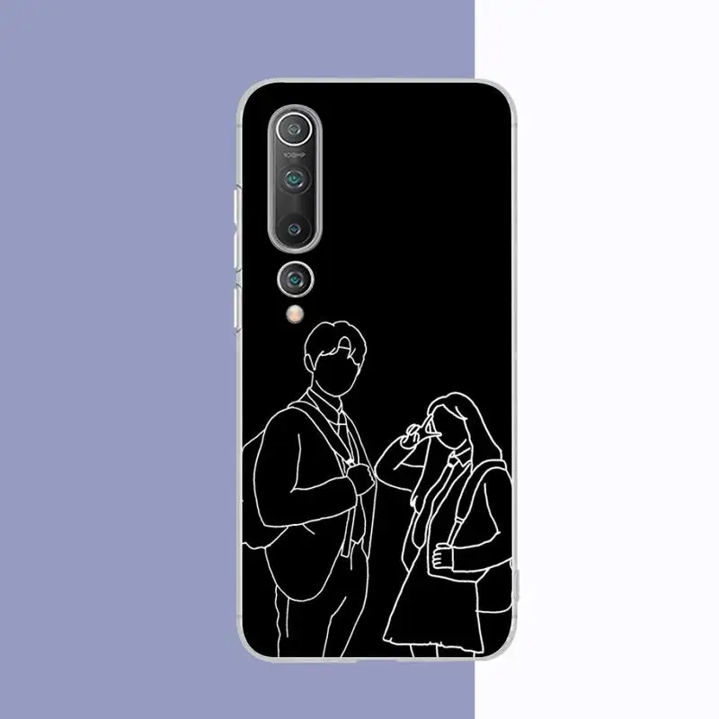 FHNBLJ чехол для телефона с абстрактным изображением пары линий Samsung S21 A10 Redmi Note 7 9