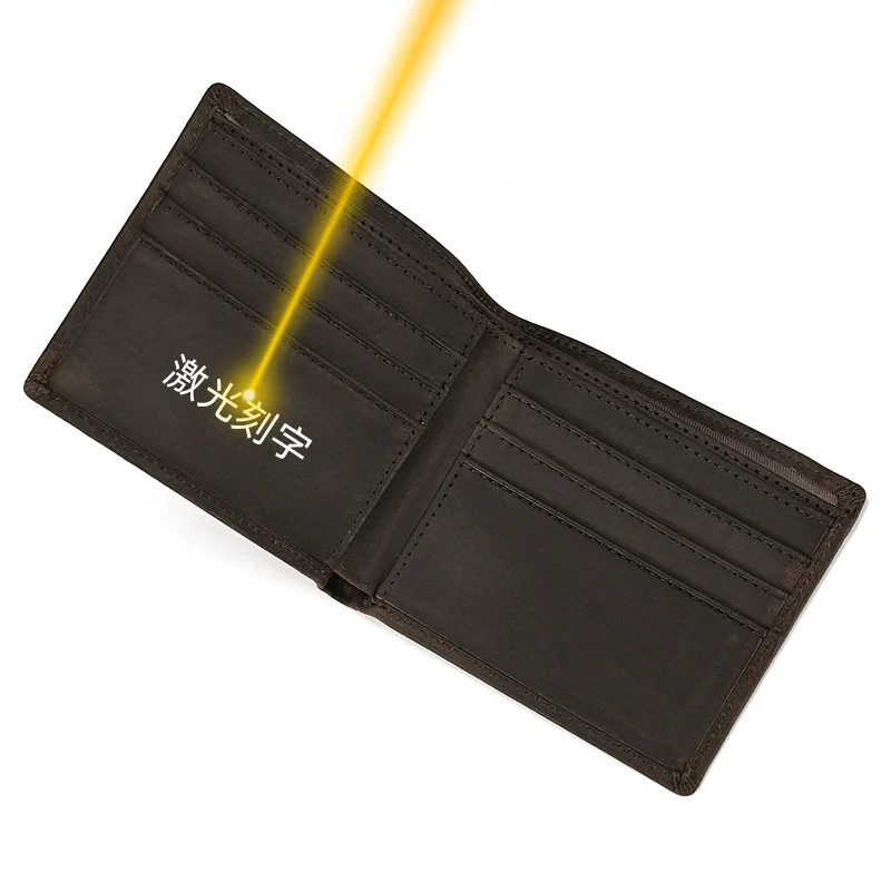 

Роскошный деловой кошелек для мужчин, портмоне для мелочи, кредитных карт, удостоверения личности, двойной складной Винтажный Мужской бумажник из натуральной кожи
