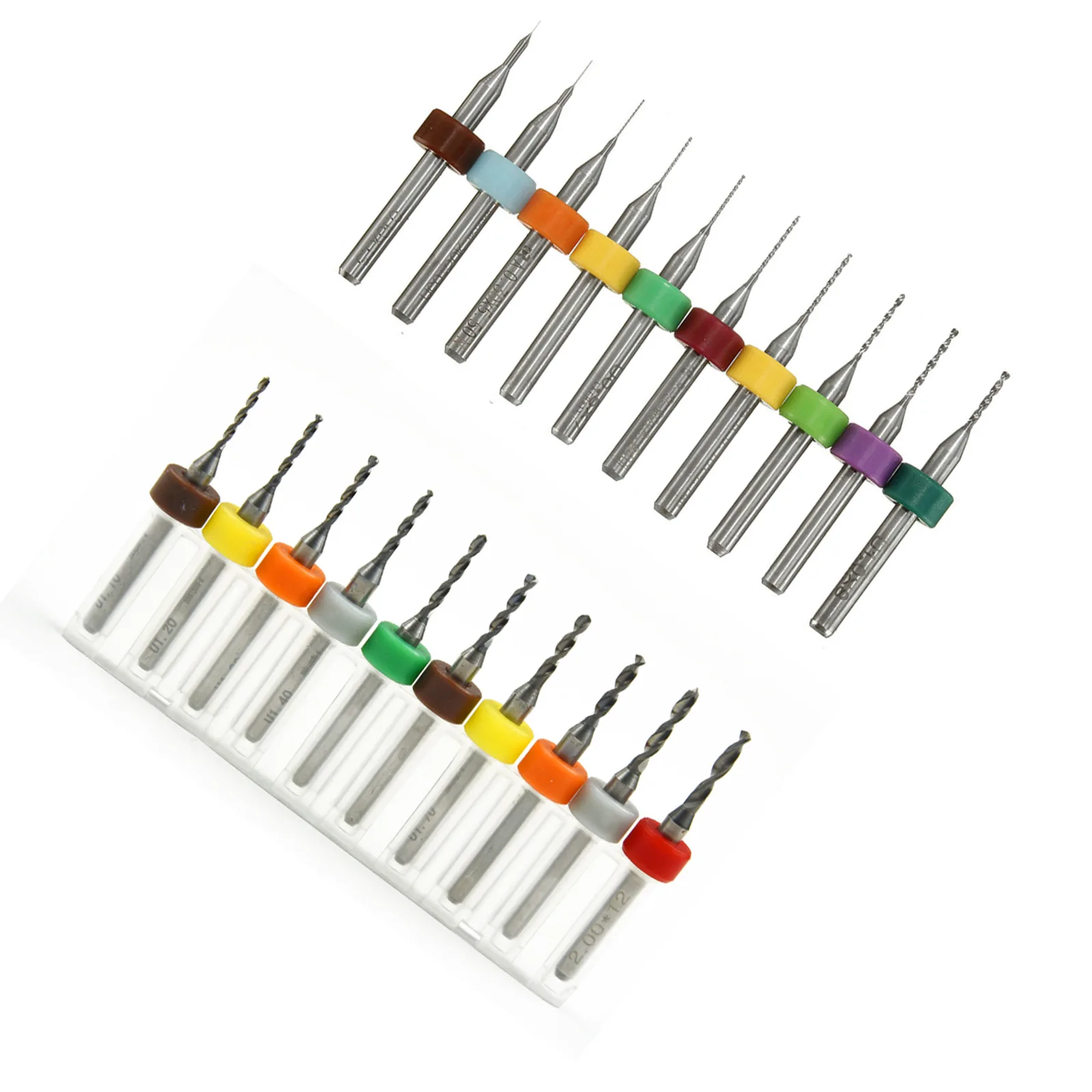 

20 Pcs PCB Drill Bits 0.1-2mm Tungsten Carbide Engraving Rotary Tool Grinder For CNC Board Plastic Metal Drilling Tools Parts