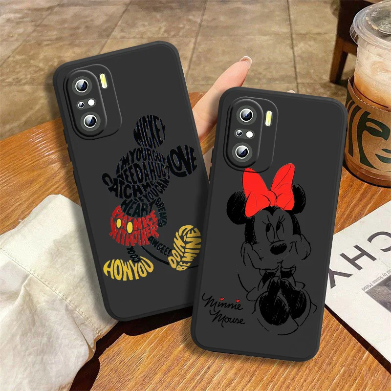 

Innovation Disney Mickey and Minnie Mouse Phone Case For Xiaomi Redmi 7 7A 8A 9A 9AT 9C 10X 10 10C 6A K20 K30 K40 K50 Black Soft