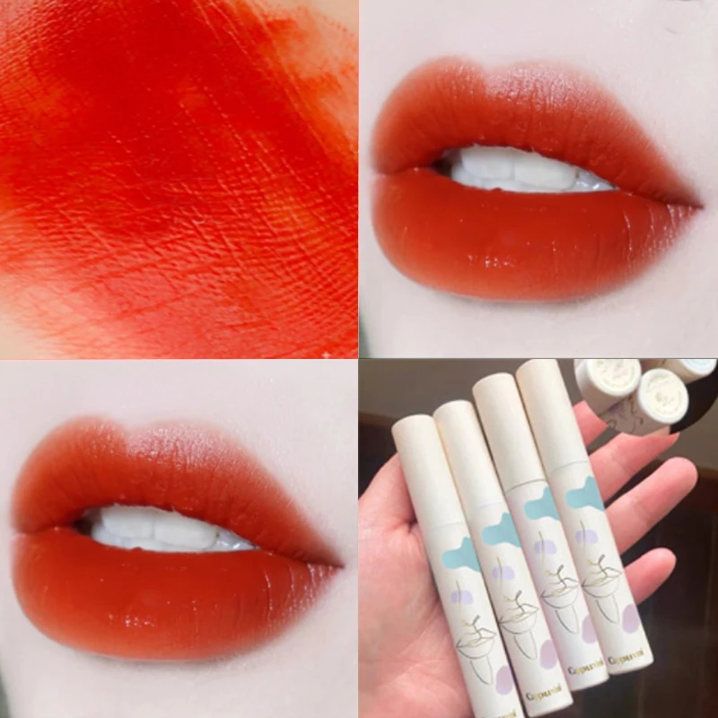 

Tomato Red Velvet Matte Lipstick Blush Waterproof Long Lasting Sexy Lip Gloss Non-Stick Cup Makeup Lip Tint Mud Cosmetic Makeup