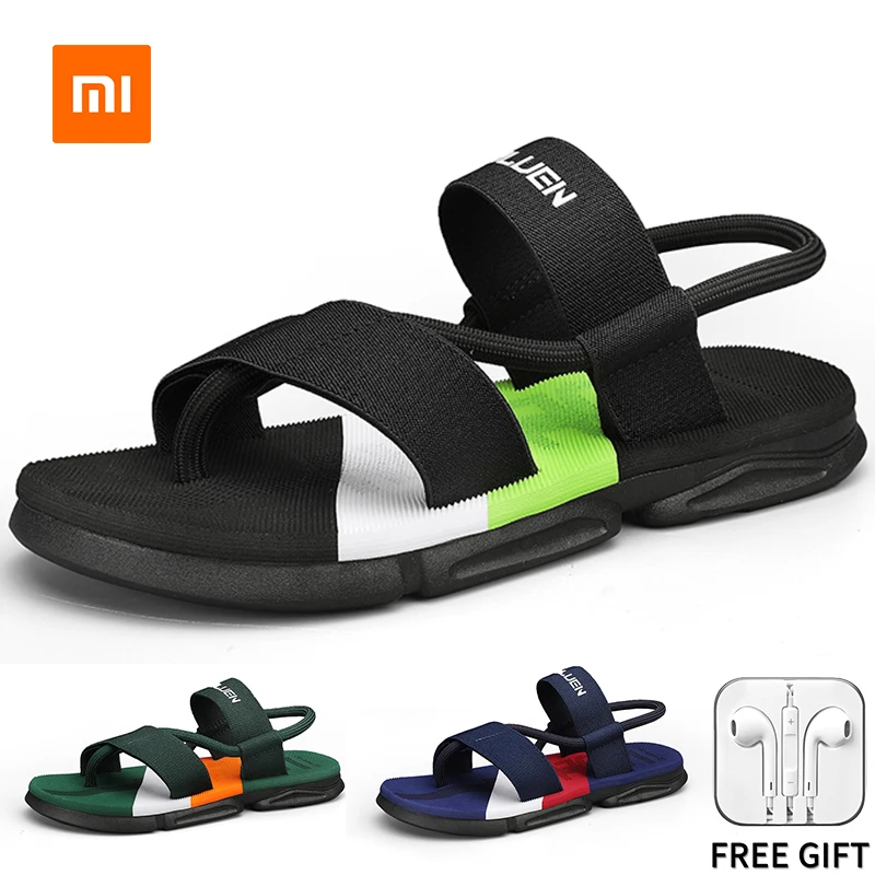 

Xiaomi Youpin Summer Casual Slippers Anti-odor PVC Soft Non-slip De-massified Sand Beach Men Shoes Free Shipping Мужские Tапочки