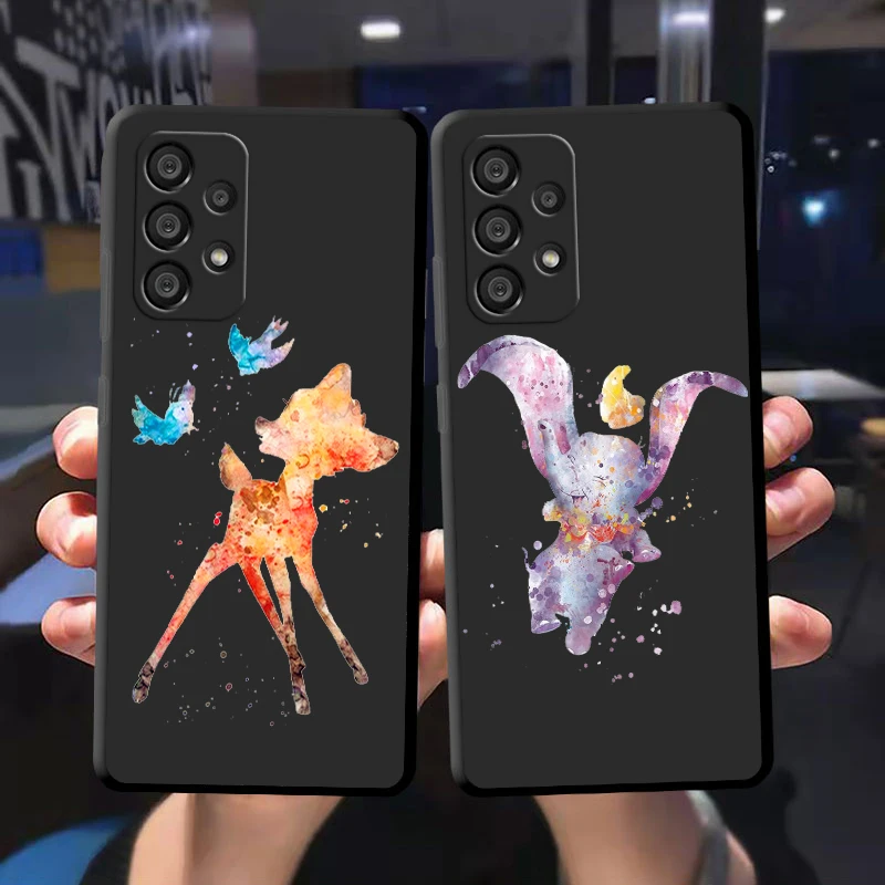 

Disney Castle Dumbo Bambi Phone Case For Samsung A72 A71 A53 A52 A51 A31 A42 A32 A23 A22 A21S A13 A12 A03 A02 Black Cover