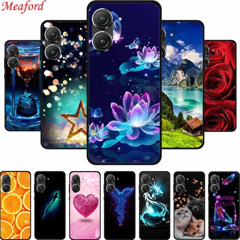 For Asus Zenfone 10 10z Phone Case Zenfone10 Coque Black Silicone Soft Back Cover Case For Asus Zenfone 9 9z Case Zenfone9 Funda