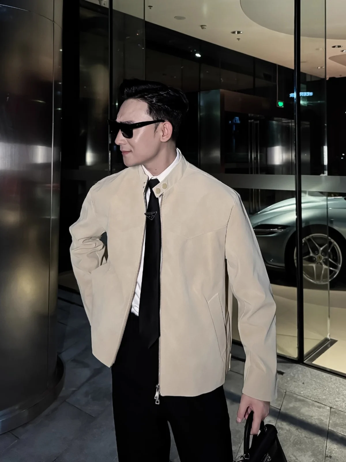 [Daio Eton] оригинальный дизайн особый интерес женское Роскошное однотонное пальто