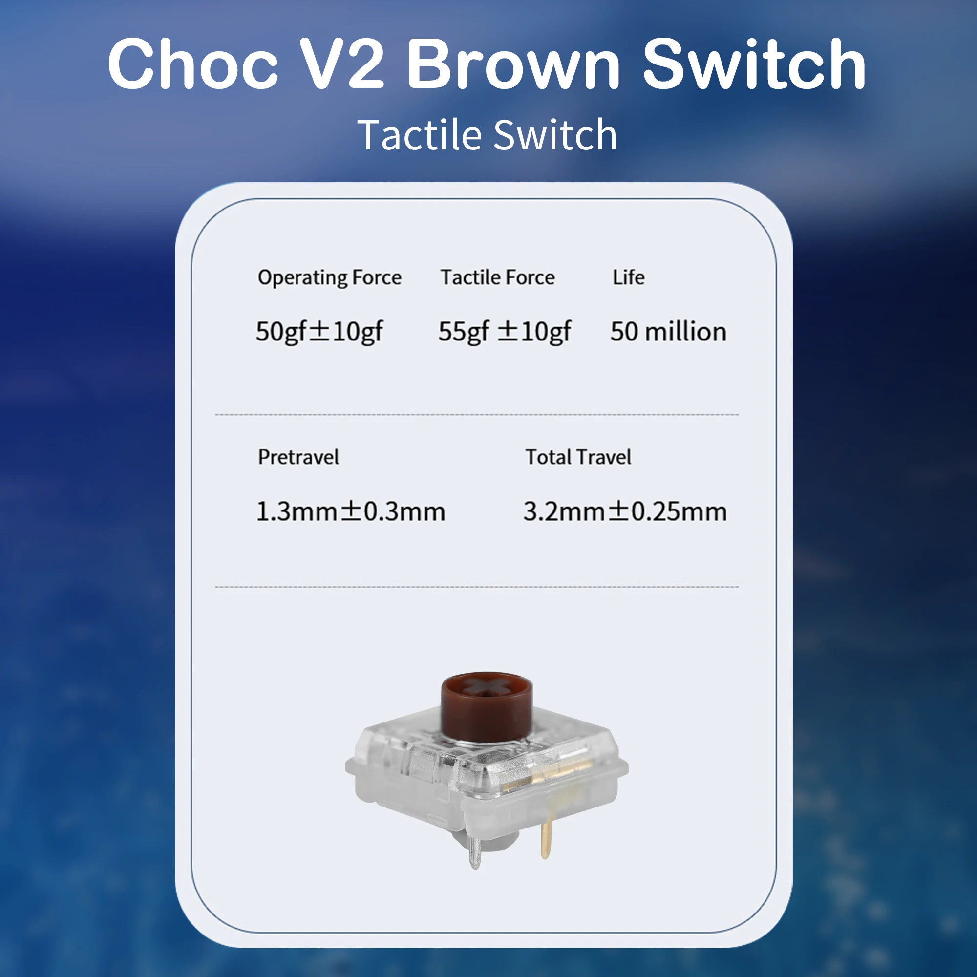 Kailh Choc V2 Low Profile Switch 1353 Chocolate Mechanical Keyboard Switches Custom DIY Tactile Linear Red Brown