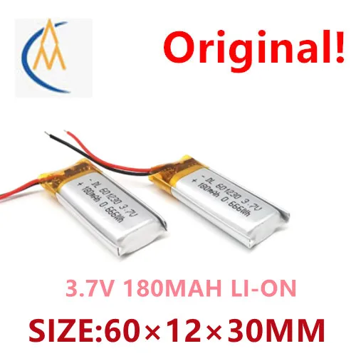 

Полимерная литиевая батарея Spot 601230, 3,7 в, Bluetooth-гарнитура третьего поколения, записывающая ручка, производитель литиевых батарей 180 мАч