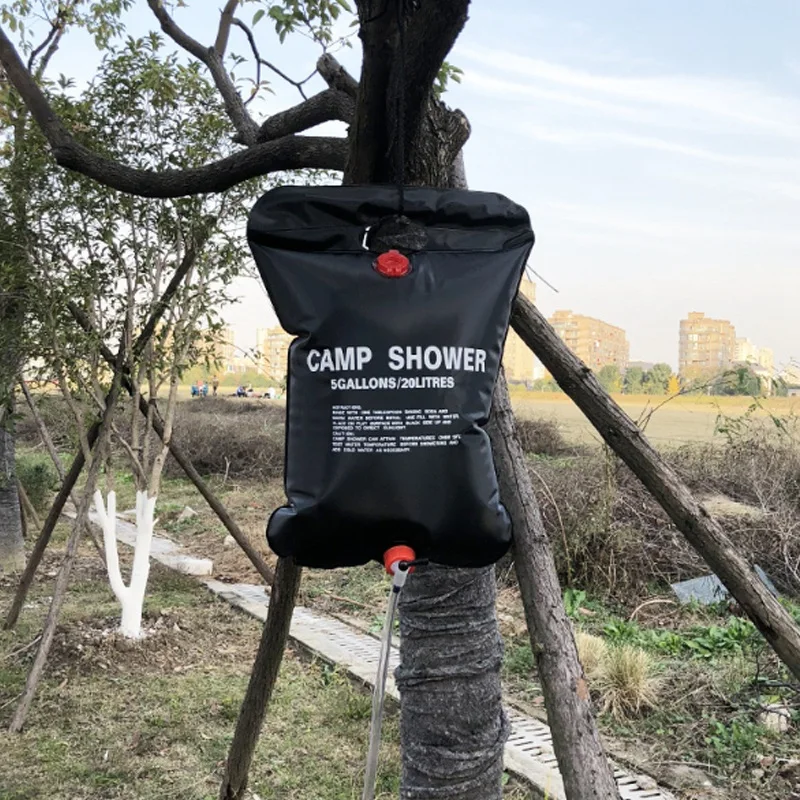 

2 шт., портативная складная душевая сумка с солнечным подогревом