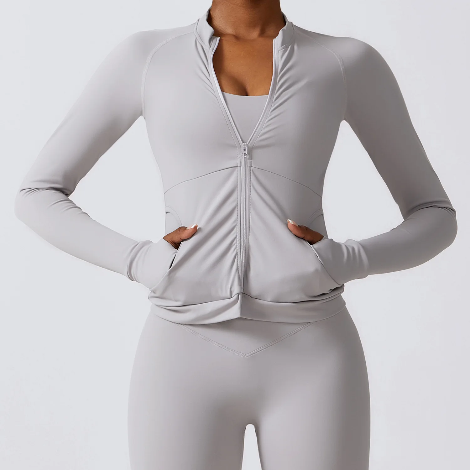 

MODITIN женское уличное пальто на молнии для бега осень-зима 2023 Новое поступление топы для тренировок с длинным рукавом Одежда для тренажерного зала