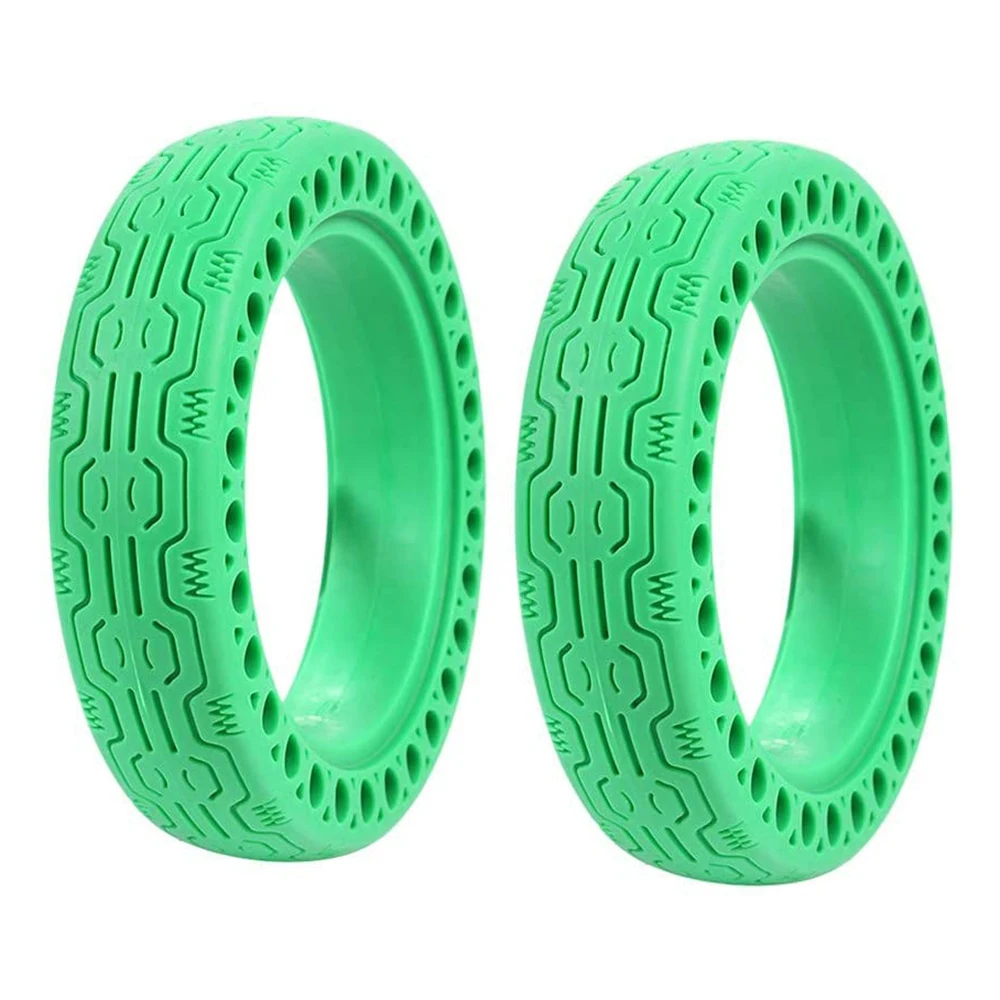 

Tire Replacement Rubber Solid Tire Front/Rear Tire Replacement Wheels Honeycomb Tires for Scooter for Xiaomi M365 Green