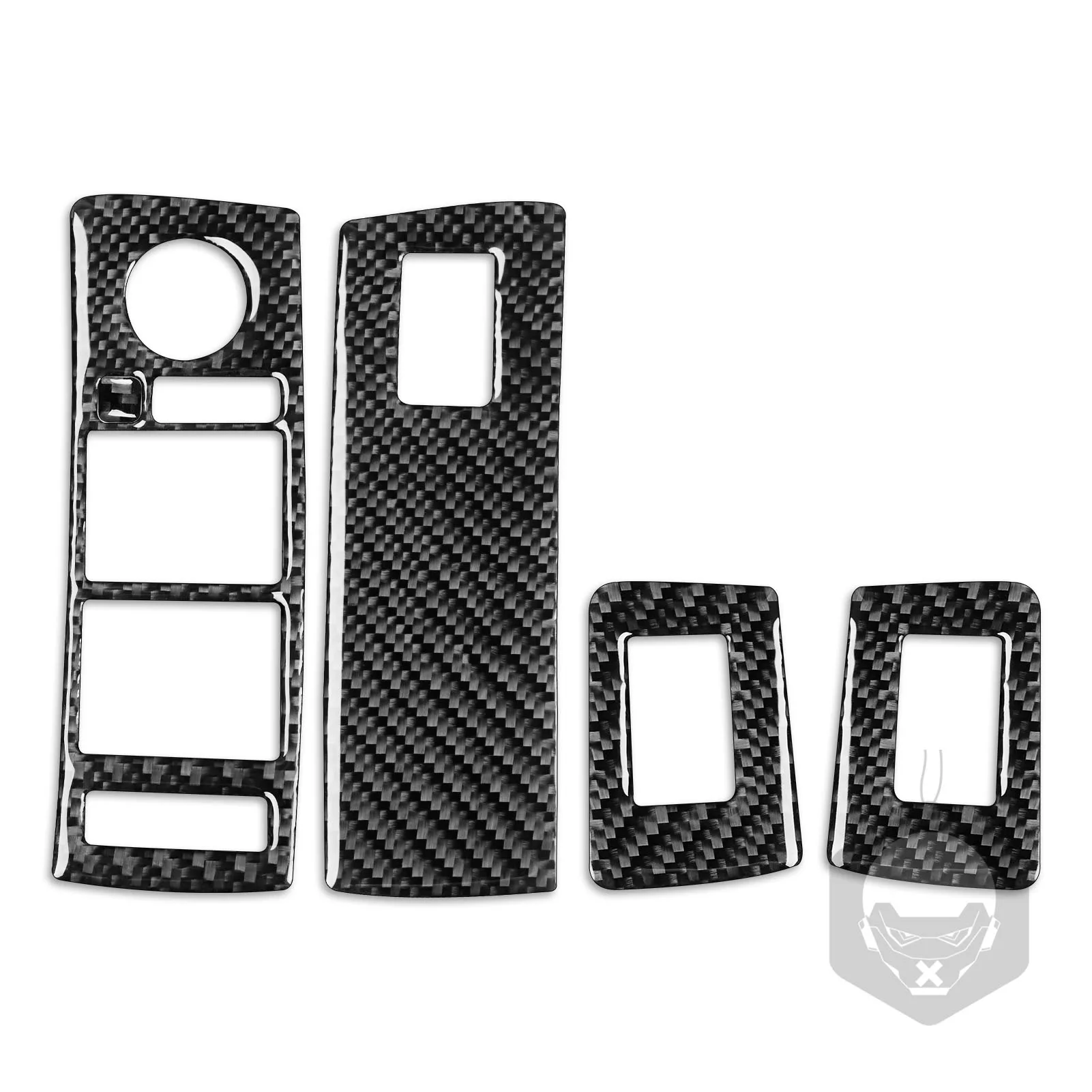 

Крышка кнопки переключателя для автомобильного интерьера из углеродного волокна, отделка, аксессуары для BMW X5 E53 2000 2001 2002 2003 2004 2005 2006