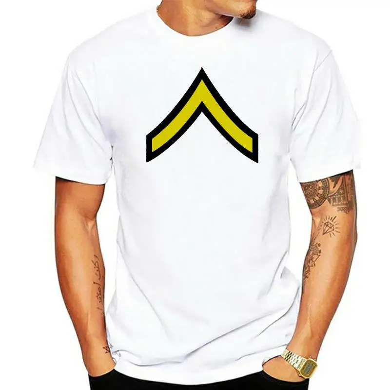 

Knitted Army Rank Patch Private T-Shirt Man Cotton Cool Fitness Boy Girl Tshirts White Camisas Shirt Hip Hop