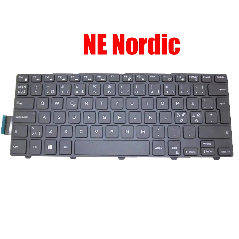 

NE Nordic Laptop Keyboard For DELL For Inspiron 14 3441 3442 3443 3451 3452 3458 3459 3462 3465 3467 3468 3473 3476 New