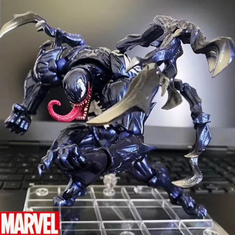 

In Stock Original Amazing Yamaguchi No.003 Venom Spider Man Anime Figure Collecile Action Toys Gifts Model Birthday Gift