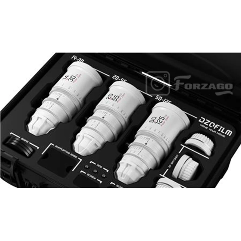 DZOFILM Pictor 14-30mm 20-55mm и 50-125mm T2.8 Super35 Parfocal Zoom Cine Lens Kit с жестким чехлом для Arri PL Canon EF W on.
