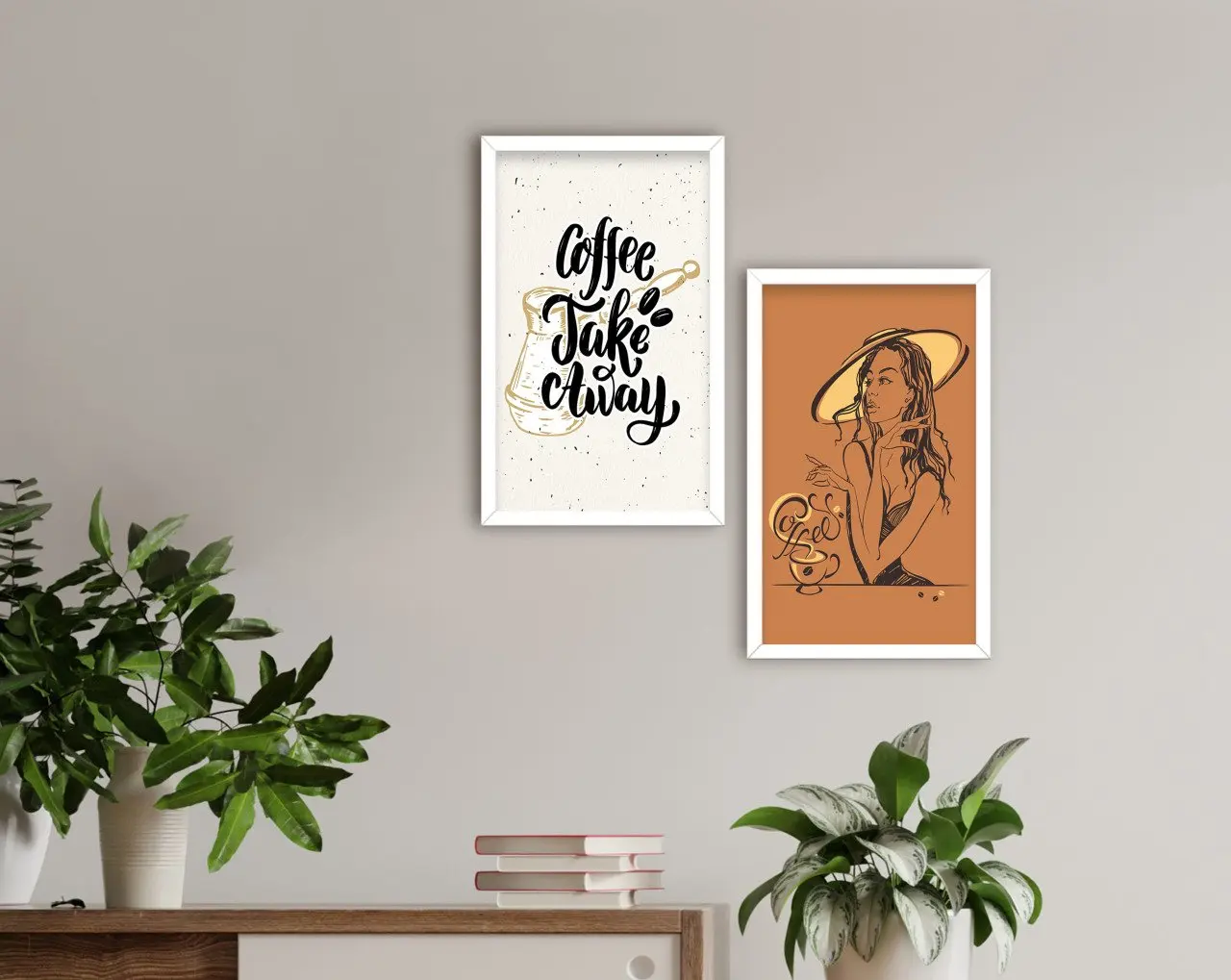 

BK дома Кофе дизайн декоративные 2'li наращивание древесины белый защелка Tablo-3