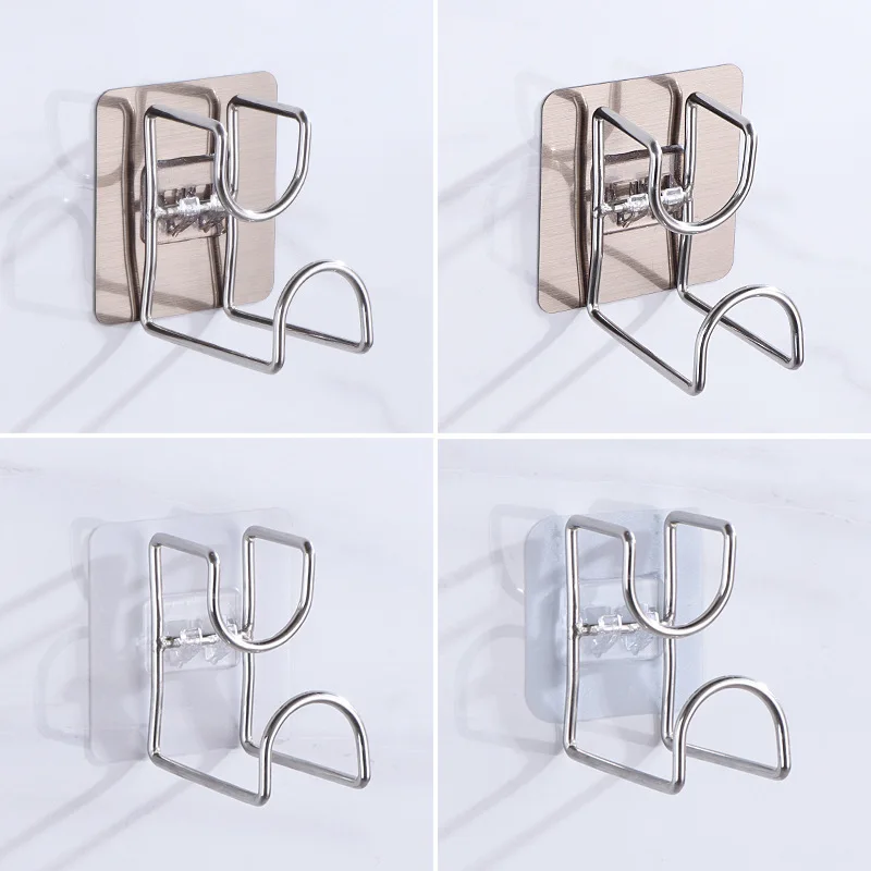 

Stainless Steel Hooks Non-perforated Wall Hanging Kitchen Bathroom Wall Load-bearing Strong Household Items Save Space Organizer