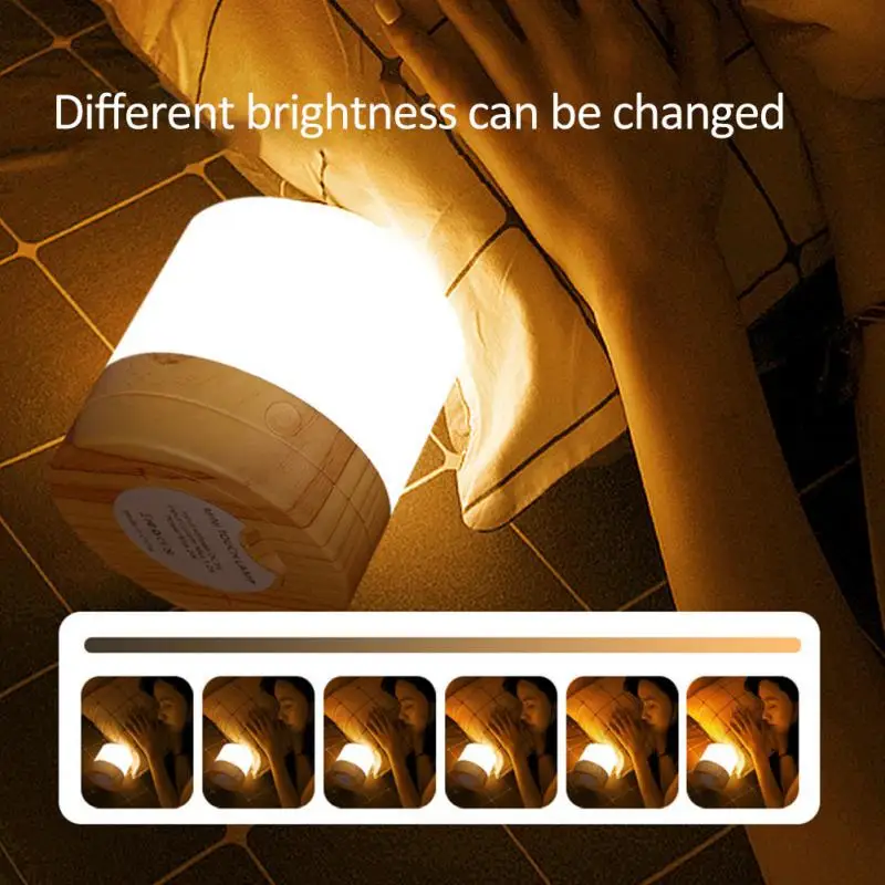 

Night Lamp RGB Color USB Rechargeable Table Lamp Touching Control Night Light Remote 7 Colors Dimmer Bedroom Bedside Ornament