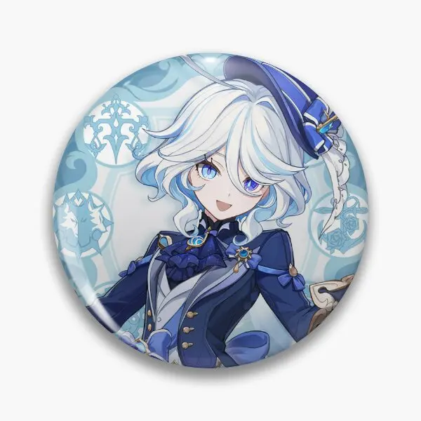 Genshin Impact Furina мягкая булавка на пуговицах мультяшная одежда металлическая шляпа