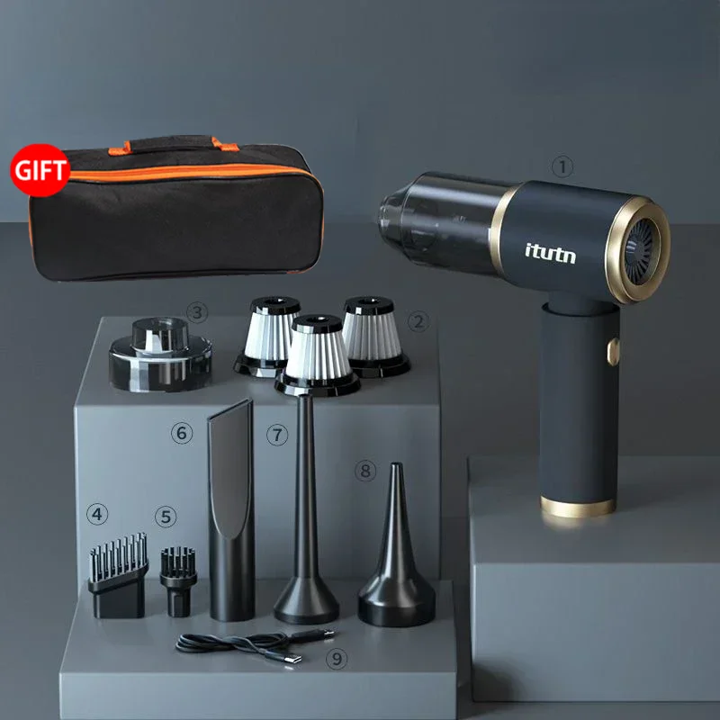 

Беспроводной автомобильный пылесос ITUTN, 98000 па, портативный пылесос для клавиатуры, Мощный Ручной Мини-пылесос для автомобиля и дома