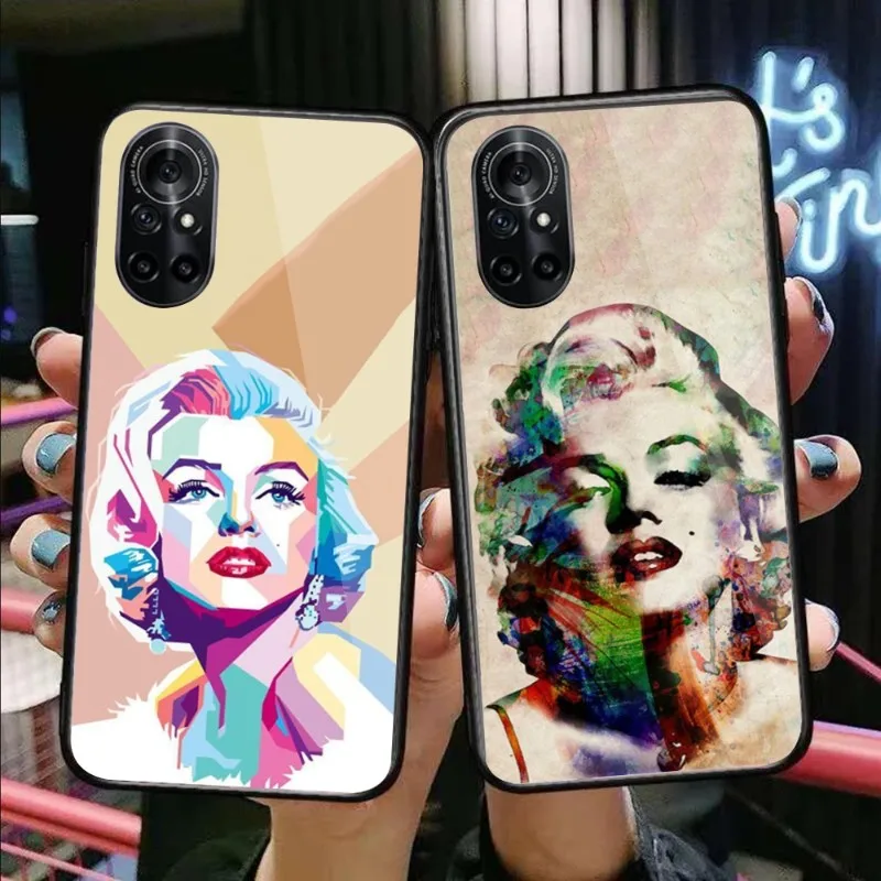 Hand Painted Phone Case For Huawei P50 P40 P30 P20 Pro Mate 40 30 20 Pro Nova 9 8 7 PC Glass Phone Cover