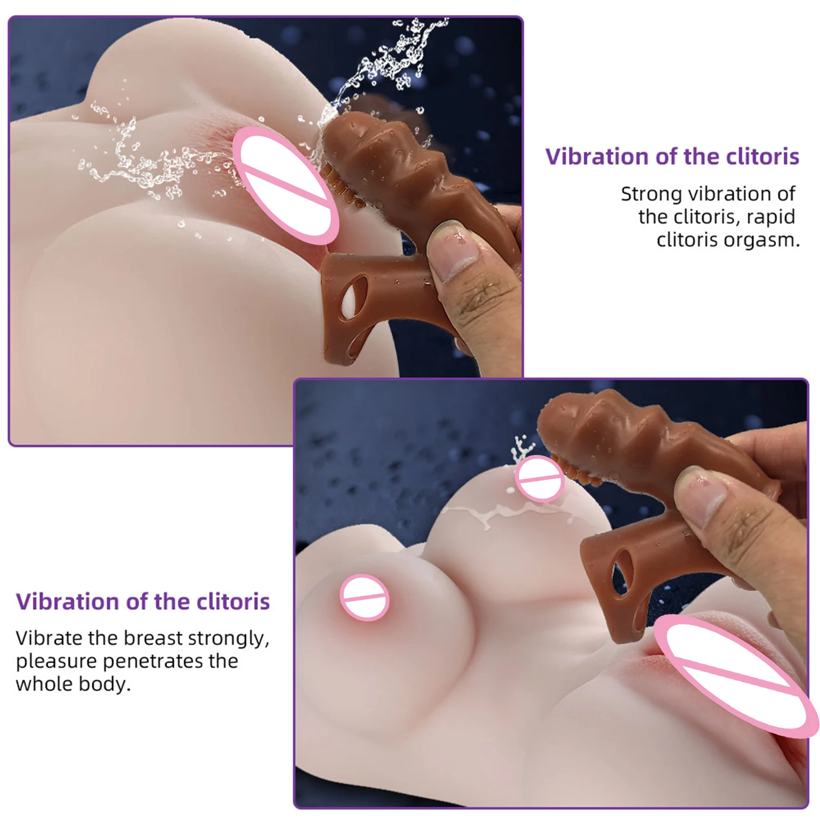 Вибрирующее кольцо для пениса Мужской мастурбатор женщин и мужчин вагинальный
