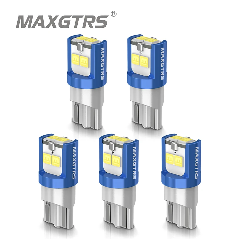 

5Pcs W5W 3030 SMD Car T10 LED 194 168 Wedge Replacement Reverse Instrument Panel Lamp White Blue Bulbs For Clearance Lights