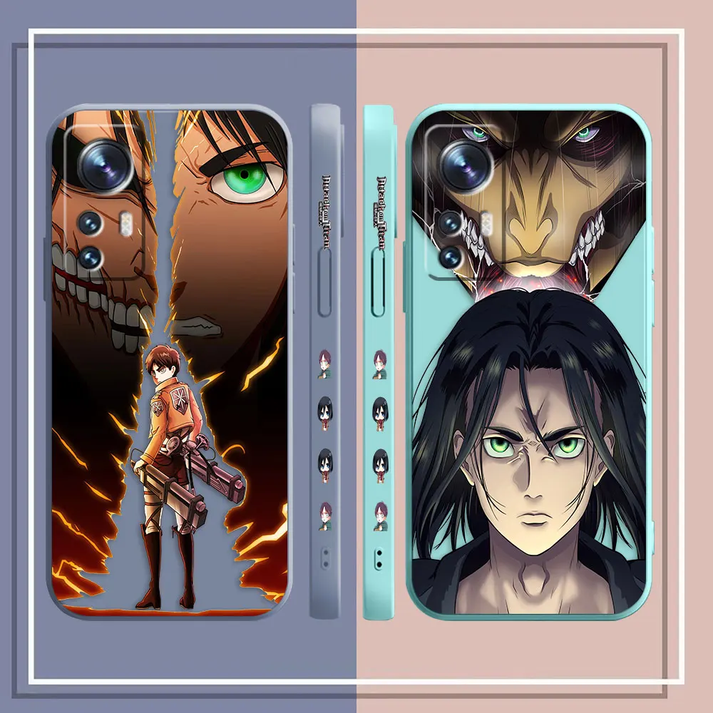 Phone Case For Xiaomi 13 12 12T 12S 11 11T 10 10S 9 Pro Ultra Lite Case Cover Funda Cqoue Shell Capa Anime A-Attack O-On T-Titan