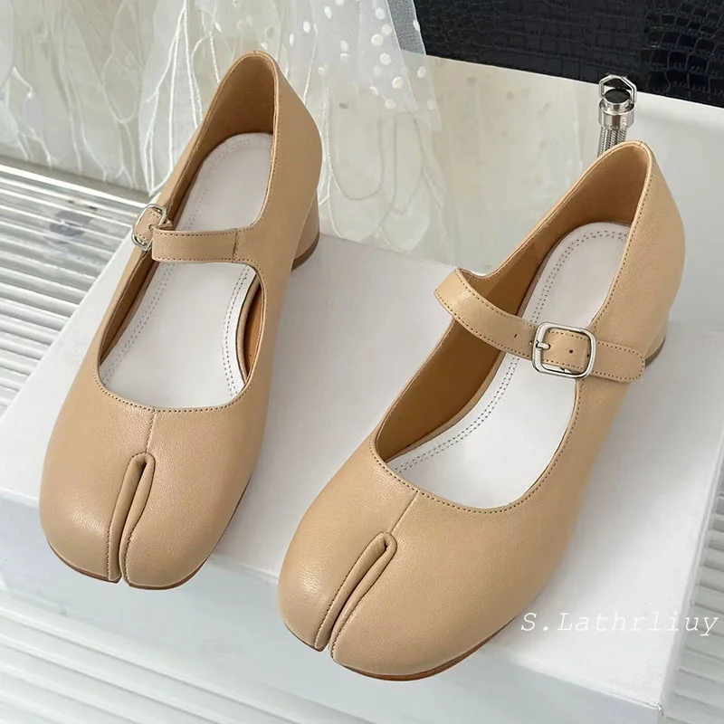 Весенне-осенние балетки на мягкой подошве туфли из натуральной кожи плоской