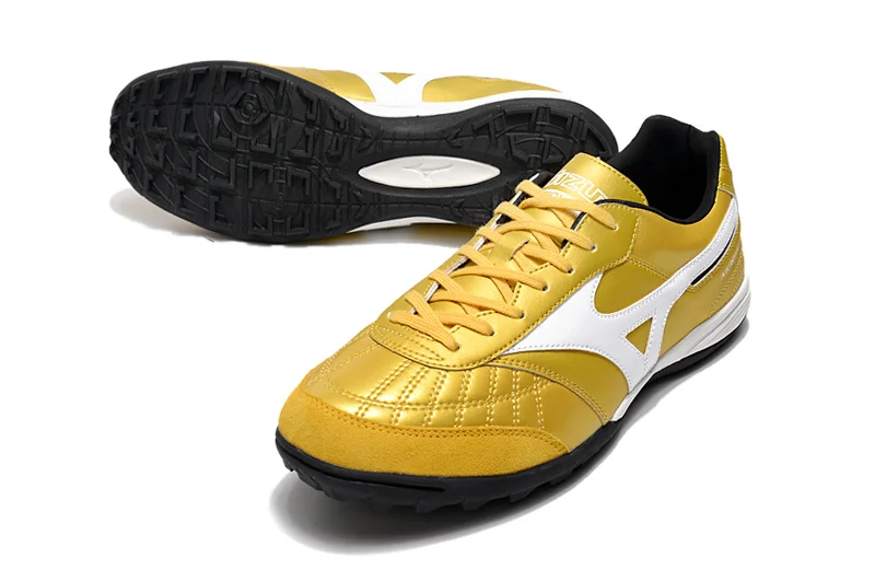 Original Mizuno Creation MORELIA TF M8 Men's Sports Shoes Mizuno Outdoor Sneakers Yellow/White Color Size Eur 40-45