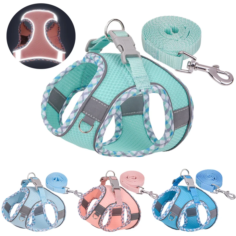 

Cat Harness Vest for Small Medium Dogs Harness Leash Set Breathable Puppy Kitten Chest Strap Chihuahua Yorkies Accessories