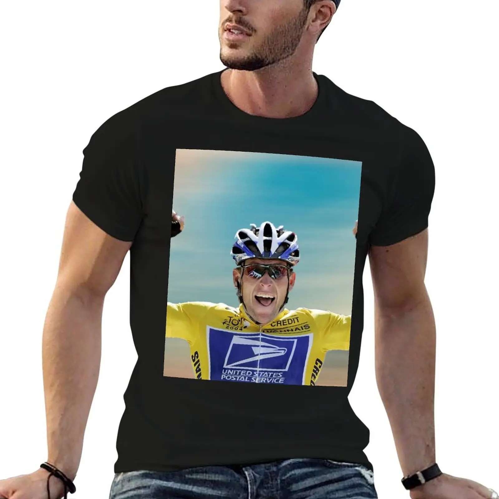 Футболка Lance Armstrong топы больших размеров таможенный дизайн мужские футболки