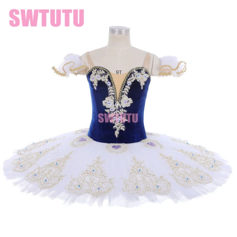 

Высококачественный ярко-синий YAGP Профессиональный Балетный гайковёр для соревнований Туту Женская Классическая Бриллиантовая BT9224