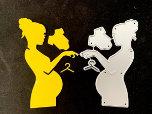 Image for Pregnant Woman Shape Metal Cutting Die, DIY for Sc 