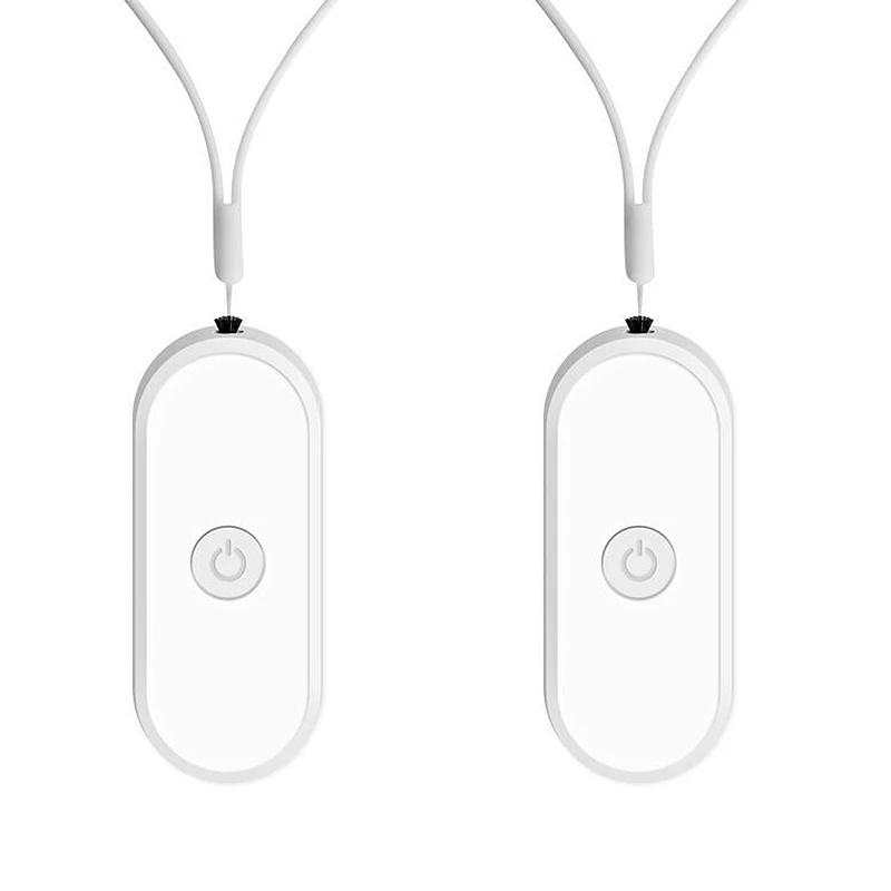 

2X Hanging Neck Air Purifier, Stylish Personal Wearable Mini Portable Negative Ion Air Purifier White