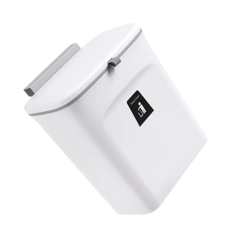 

Trash Can Bin Kitchen Garbage Waste Hanging Bathroom Container Lid Bucket Compost Sink Storage Basket Box Cabinet Wall Mountable